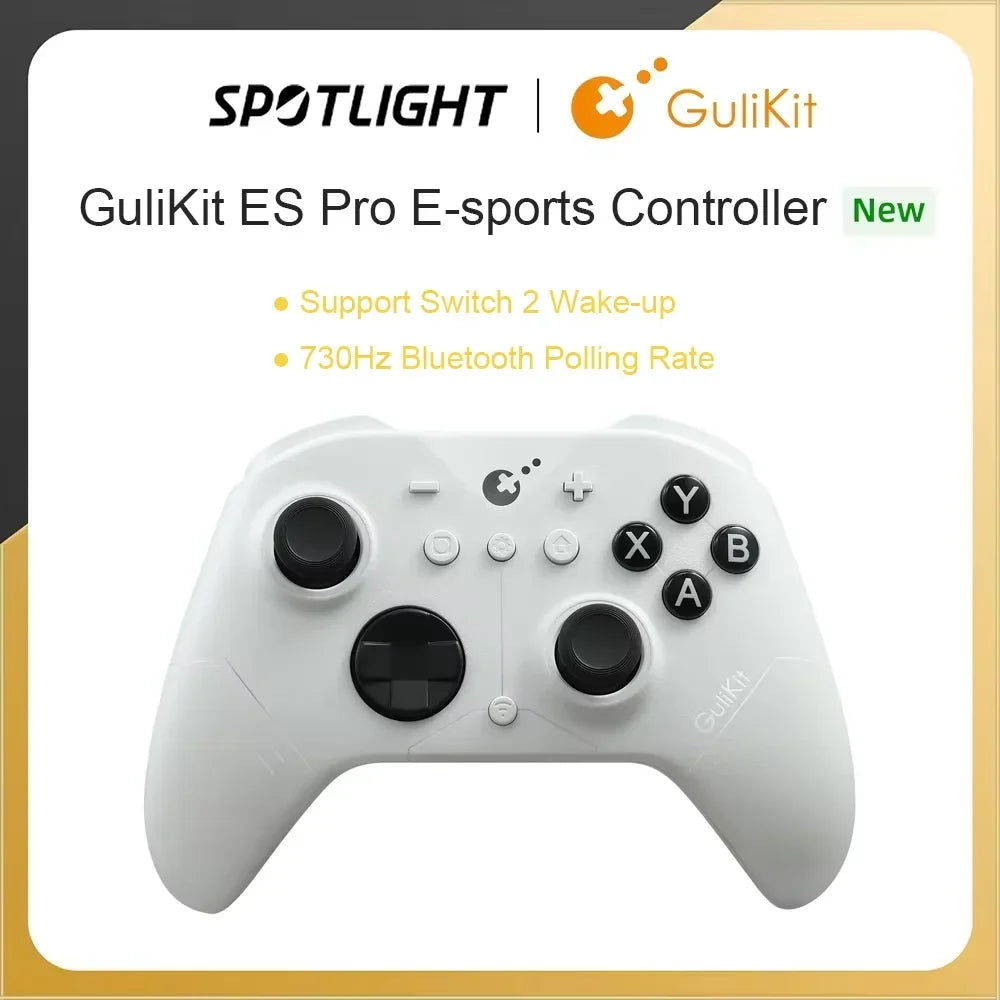 GuliKit ES Pro E-sports Controller for Nintendo Switch 1/2 Wireless Gamepad with TMR Joystick for PC Windows Android iOS macOS