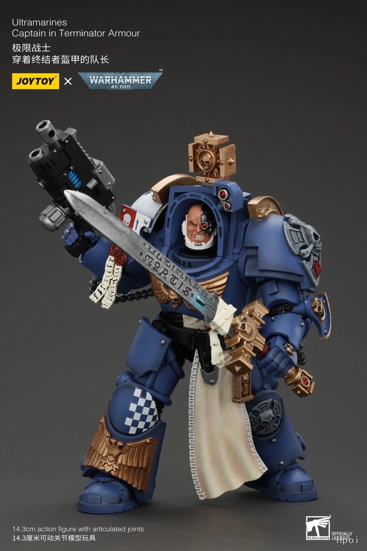 [SF] JOYTOY 1/18 Action Figure Warhammer 40K  Ultramarines Captain in Terminator Armour  Prime Model Toy Gift