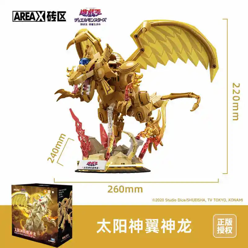 New Yu-Gi-Oh Blue-Eyes White Dragon Model Figures Toys Game Bricks Assembled Toys For Children Birthday Gift Collecting Ornament