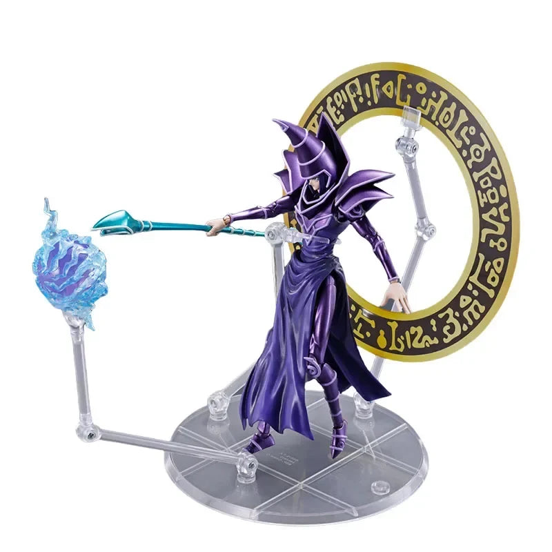 Bandai Genuine SHM Black Magician DARK MAGICIAN Anime Action Figure Collectible Joints Movable Model Toys Ornament Gift Children