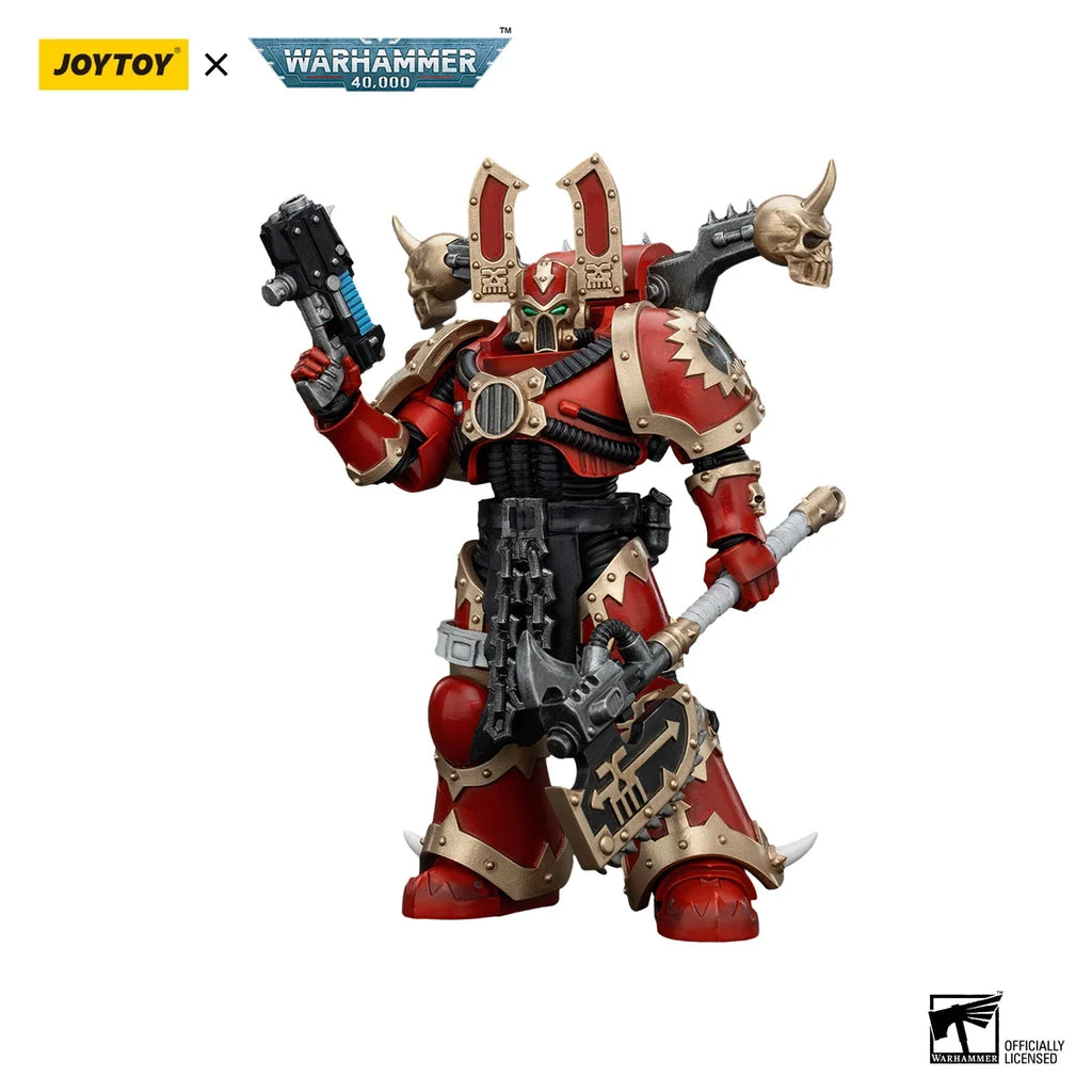 [IN STOCK] JOYTOY Warhammer 40K 1/18 Action Figure World Eaters Khorne Berzerker 7PCS Anime Figure Toys Model