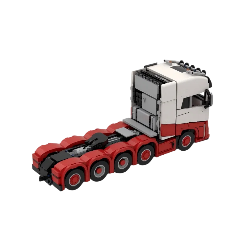 Classic Motor Machine Tractor 10X4 tractor(Red)  Model DIY Car Modular MOC Building Blocks Technology Bricks Creative Toys