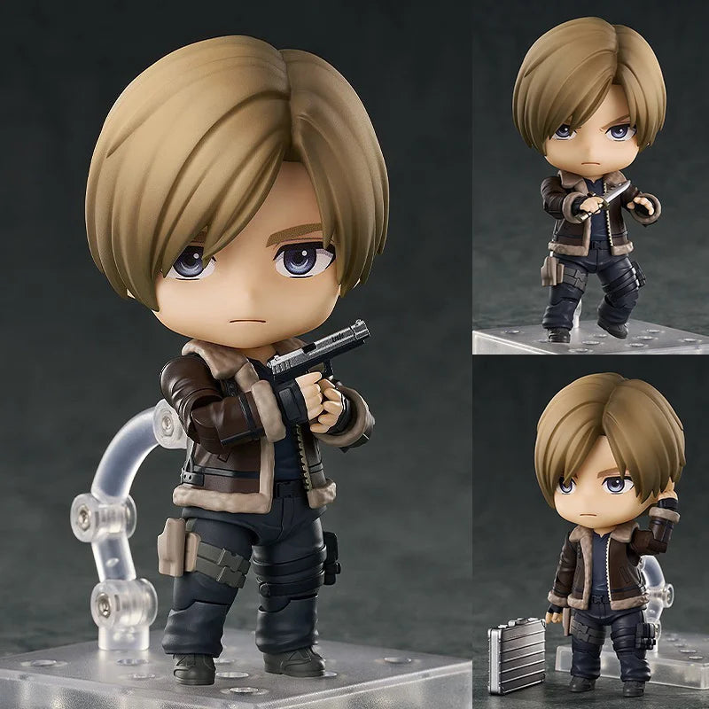 Leon Scott Kennedy Figure 10cm Q Version Cute PVC Action Figure Amine Birthday Gift Collectible Figurine Aixlan #2337