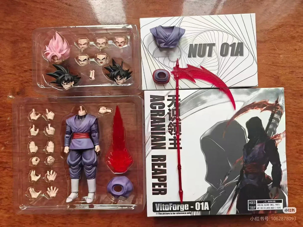 In Stock! VITOFORGE VF Studio Dragon Ball SHF ‘‘Unknown Scythe Lord’’ Black Goku/Gohan 1/12 Action Figures Anime Figures