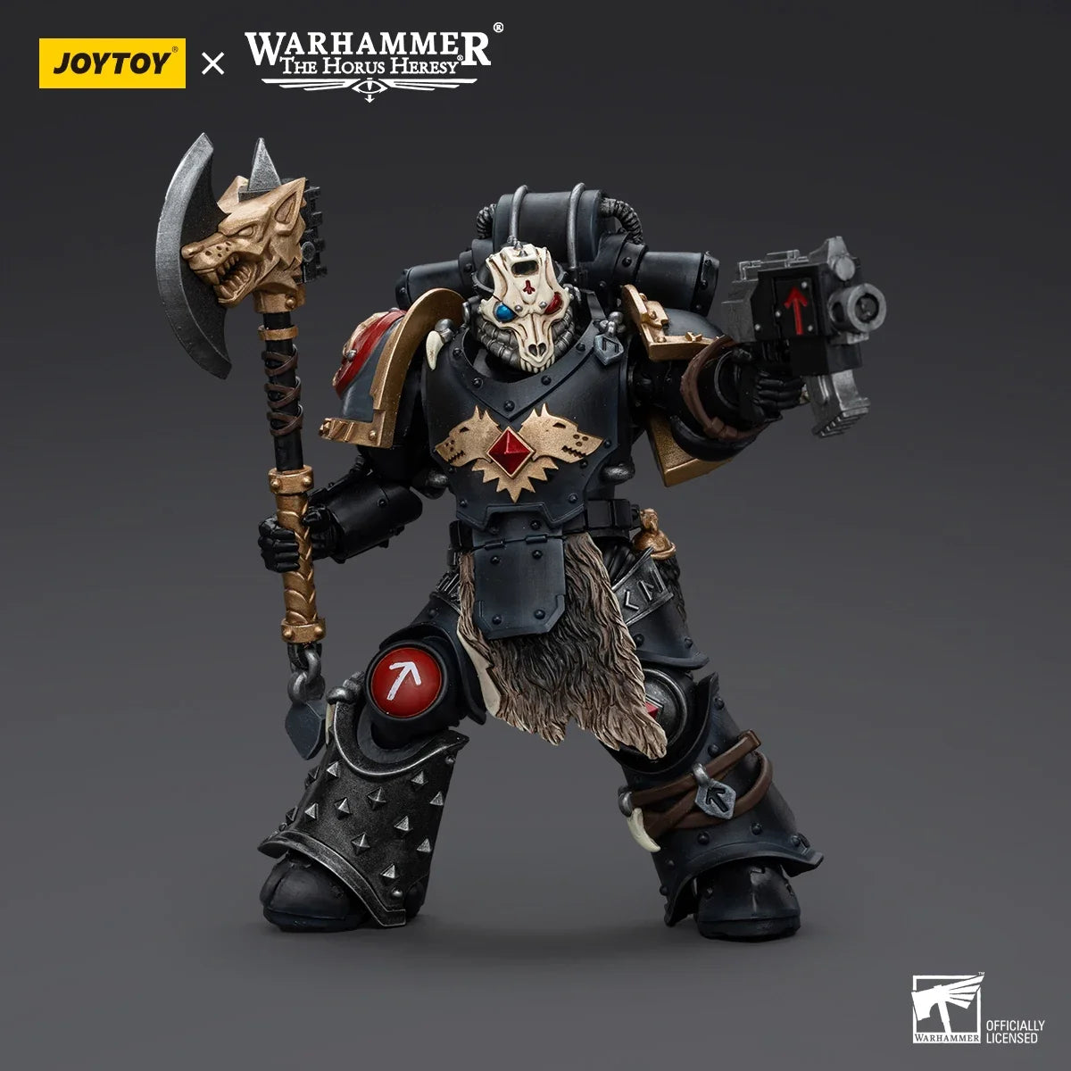 Joy Toy Warhammer 40K Space Wolves Geigor Fell-Hand Action Figure 1/18 12cm Collectible Children Toys Warhammer Birthday Gift