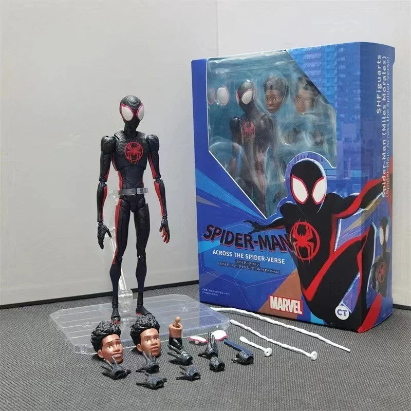 Anime Spider-man Shf Figuarts Miles Morales Gwen Action Figures Gwen Spider Woman Figurine Spiderman Figure Pvc Model Doll Toys