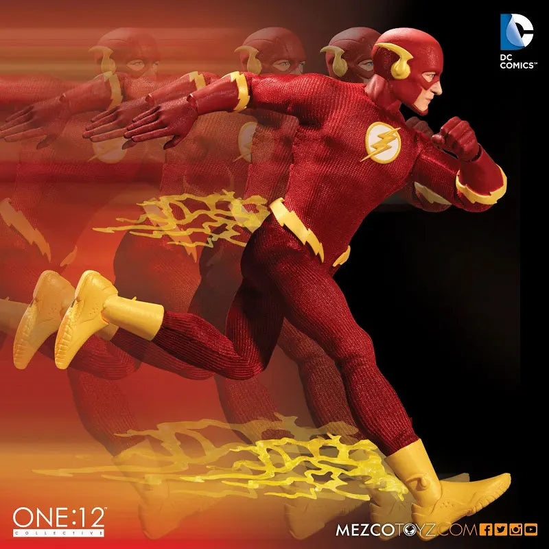 MEZCO TOYZ Original ONE Series The Flash Battle Suit 1/12 Scale Collectible Figure Action Joint Mobility Figure Model Toys