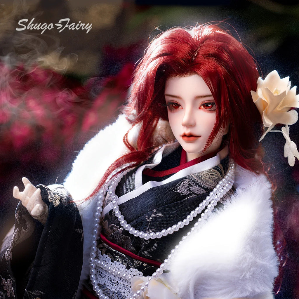 BJD Doll 1/3 Zhihui Fullset B Japanese Kimono Style The Boss Lady Underworld Shuga Fairy Resin Figure with Appliqués