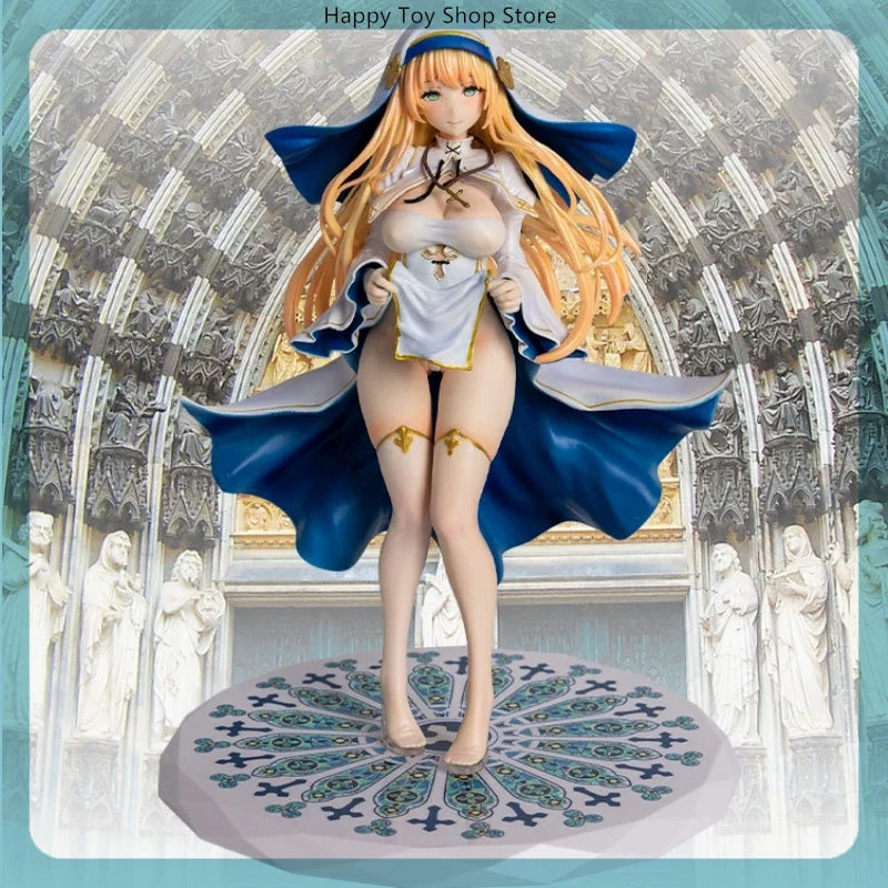 26cm Sister Charlotte In Sacred White Japanese Cartoon Figures Game Models Statue Girl Models Boys Collectible Ornament Doll Toy