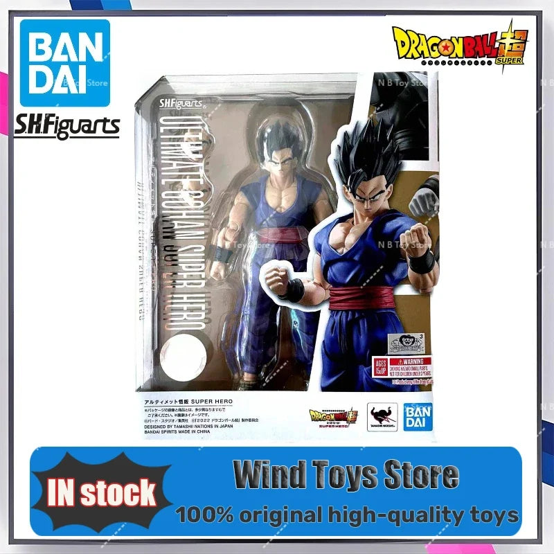 In Stock Bandai S.H.Figuarts SHF Dragon Ball Super Ultimate Supre Hero Son Gohan Superhero Toy Model Collect Gifts