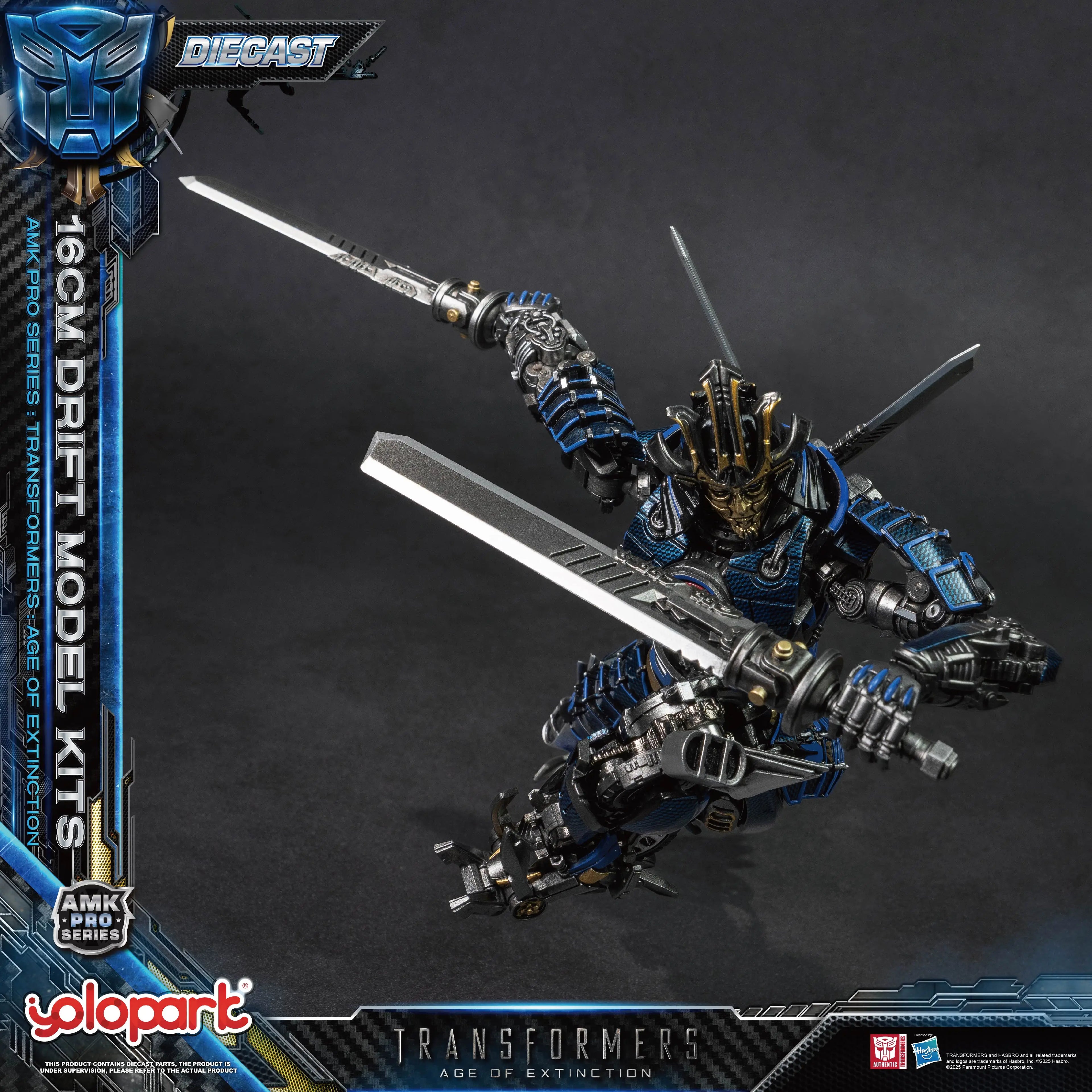 New 2025 Yolopark Amk Pro Series Transformers Age Of Extinction Drift Alloy Collect Commemorate Model Action Figure Toys Gifts