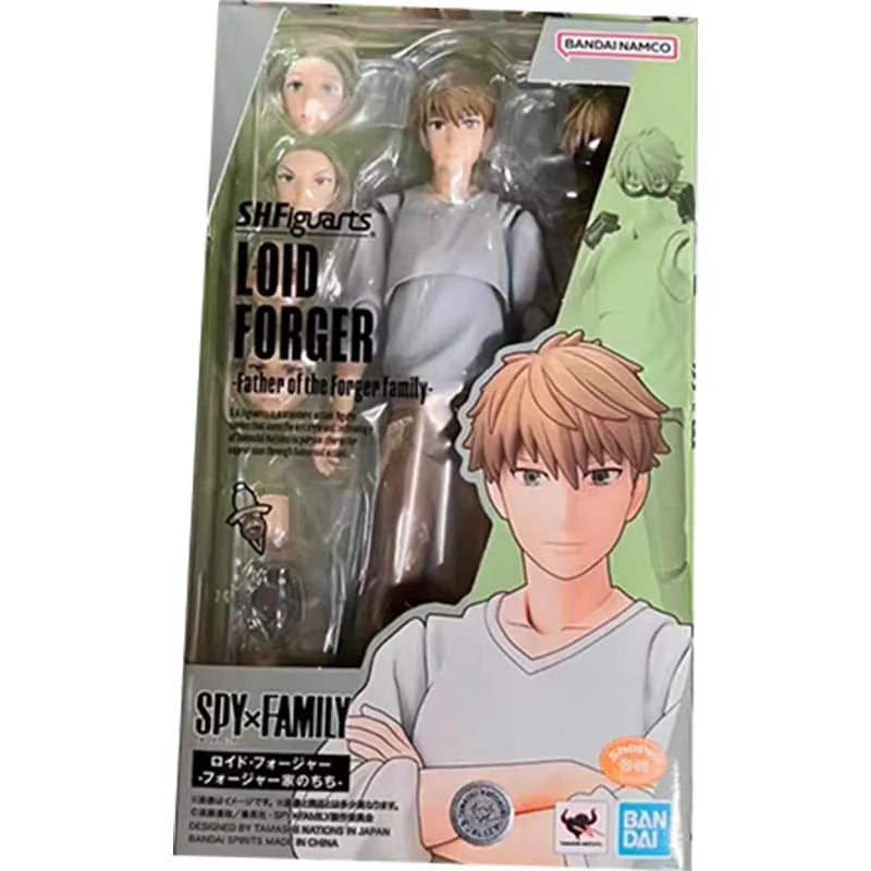 Bandai SPY FAMILY Anime Figure SHF Anya Twilight Loid Yor Forger Thorn Princess Becky Damian High Poseability Toys For Boys Gift