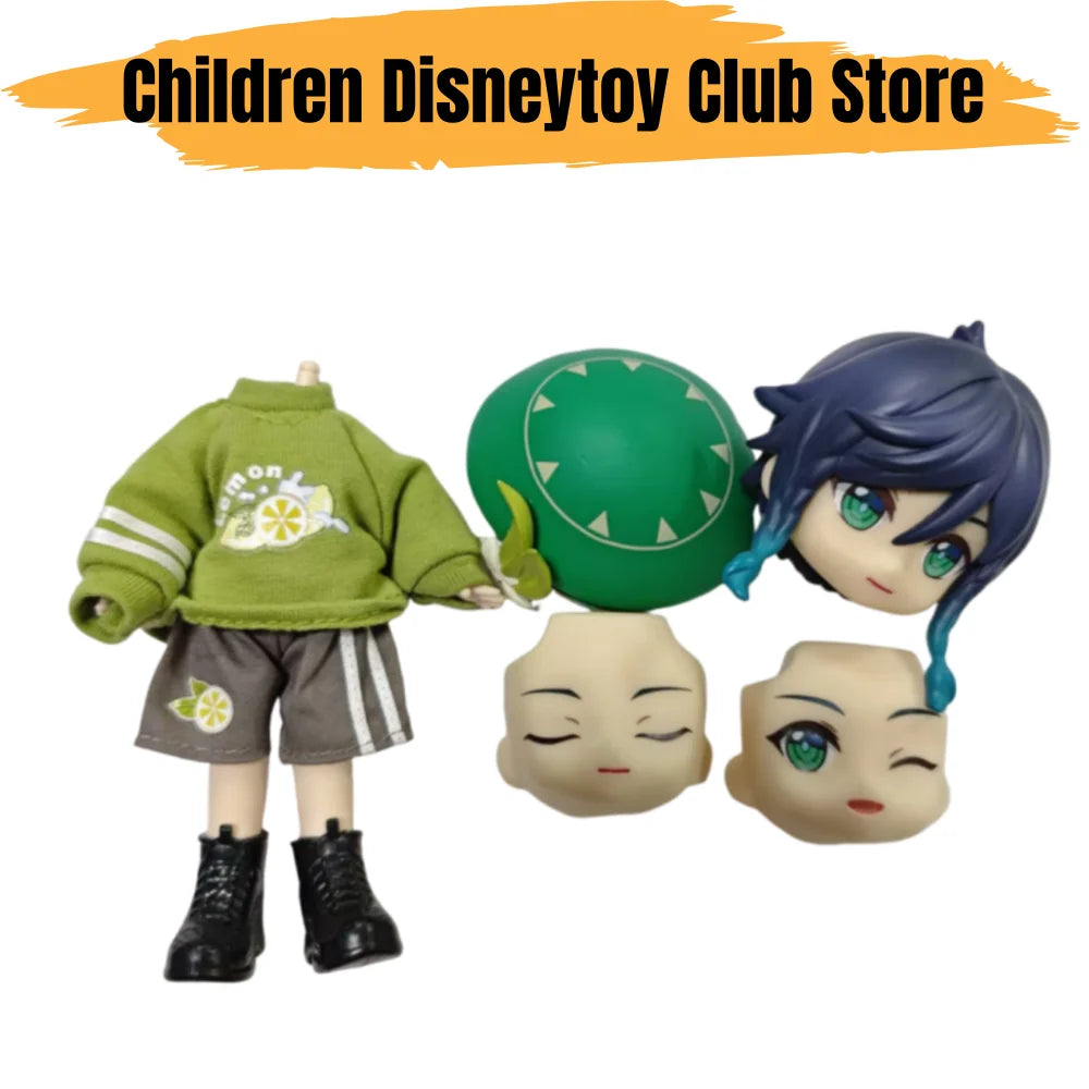 Ob11 1/12 Genshin Impact Anime Venti BJD Model Doll Action Figure Model Figurine Decoration Toys Green Suit Toys