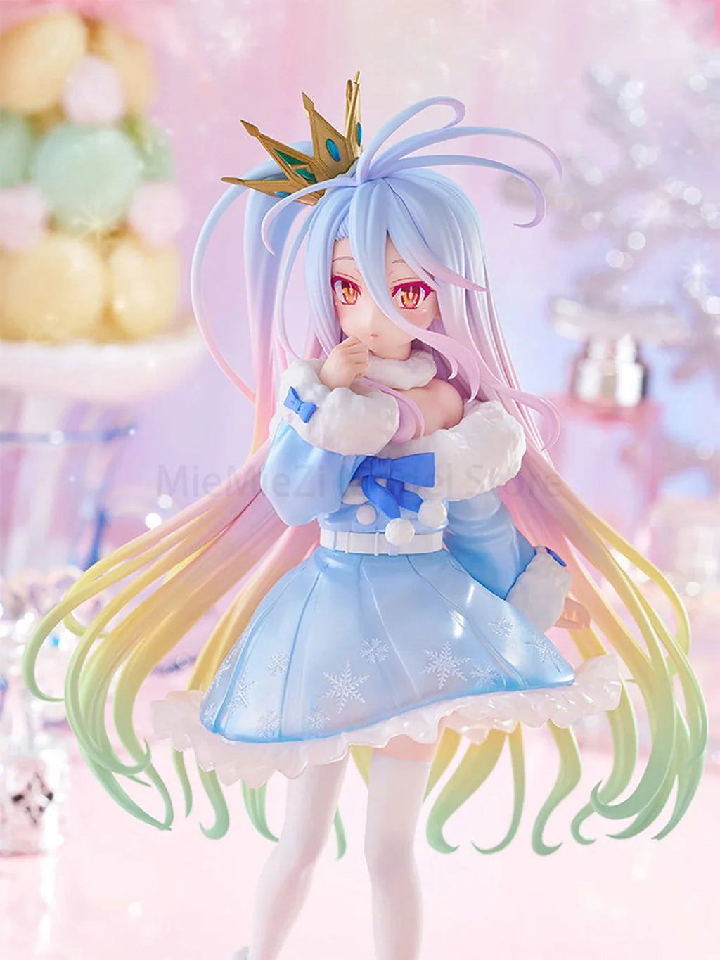 Original Genuine FuRyu Prepainted Tenitol No Game No Life Shiro/White Anime Figure Garage Kit Model Decoration Cute Kawaii Gift