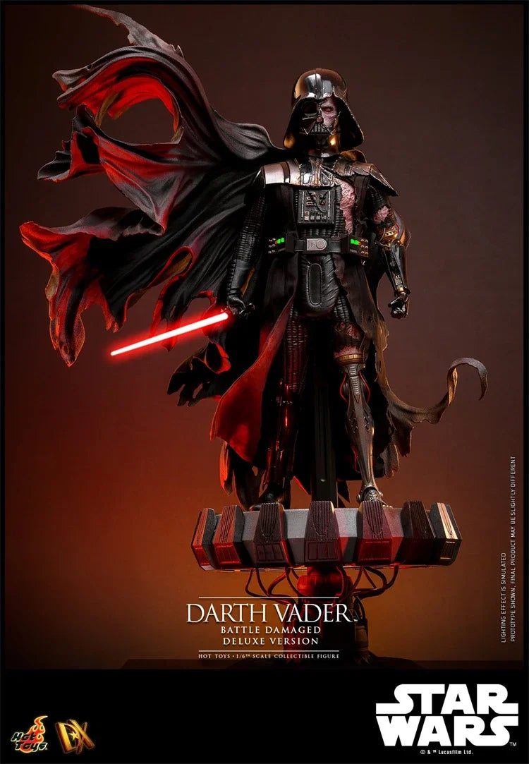 【 in Stock 】 HOTTOYS HT 1/6 DX45/DX44 Star Wars Darth Vader Black Knight Battle Damage Edition Mobile Soldier Set Handmade Model