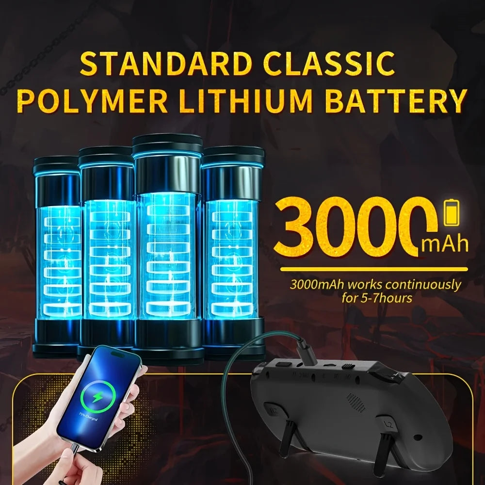 SF3000HD handheld game console - Linux system, IPS screen, USB charging, supports retro gaming and multimedia functions,