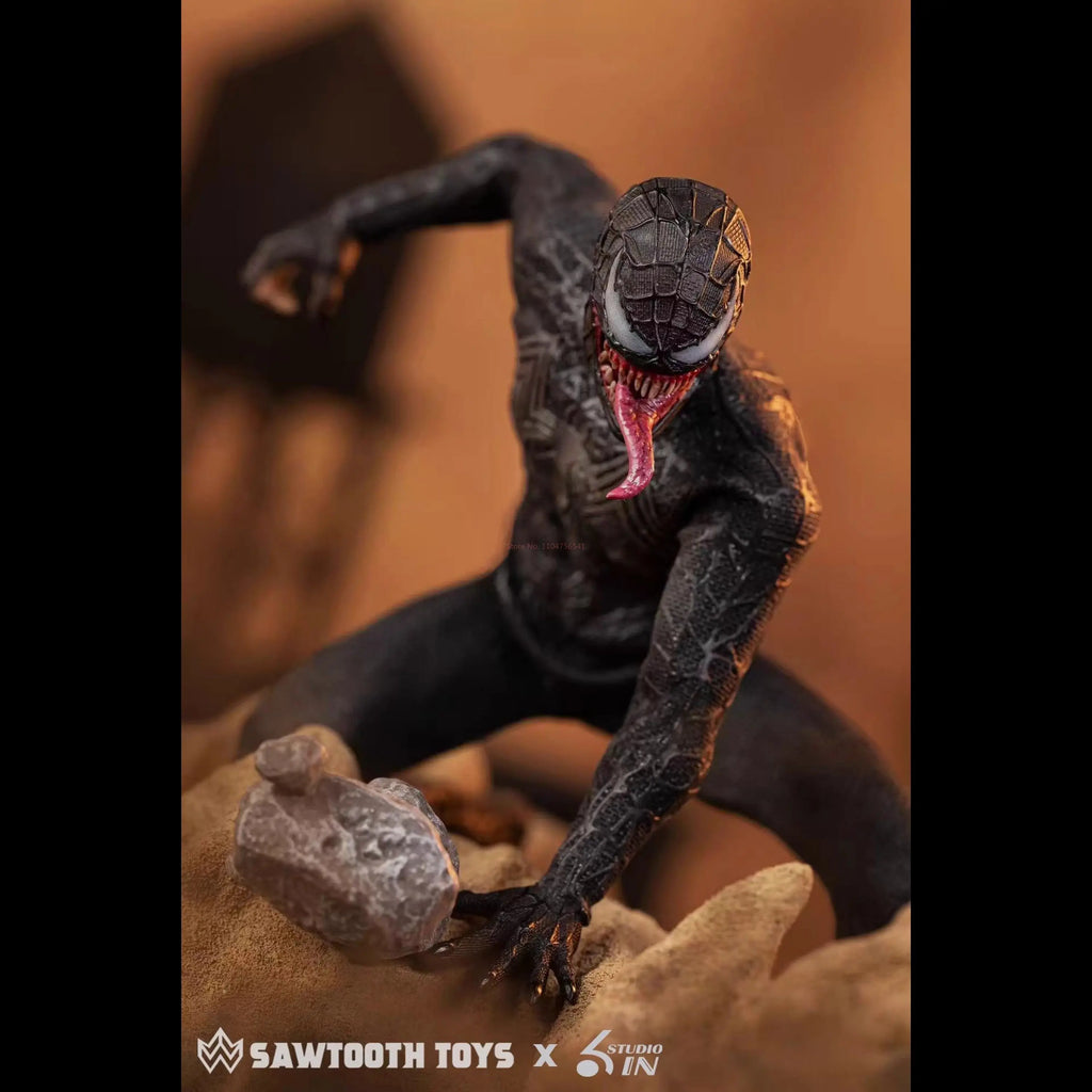 6in & Sawtooth Toys 1/12 Scale Venom Spider-Man Symbiotic Variant Action Figur Anime Peripherie Modell Trendy Spielzeug Desktop-Puppe