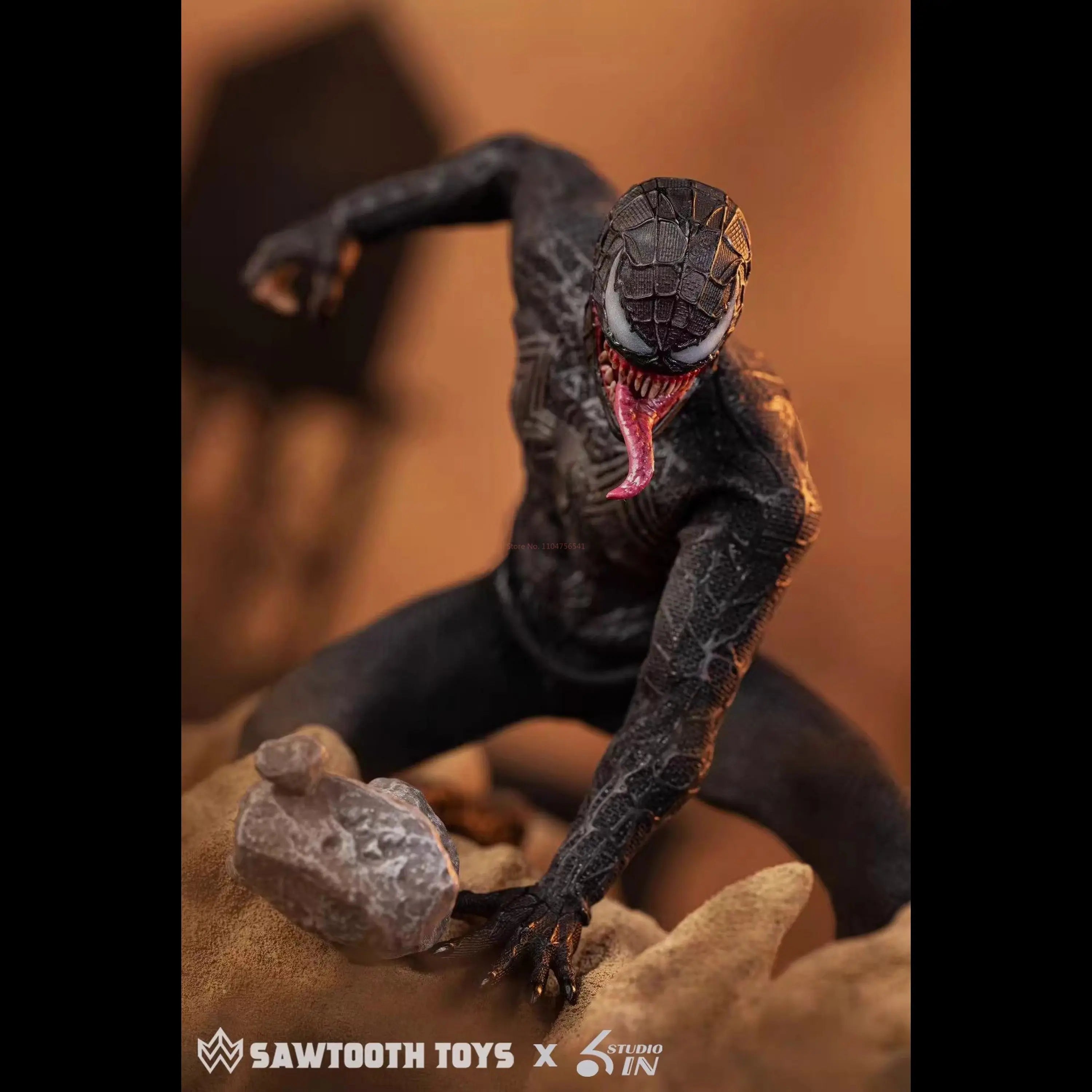 6in & Sawtooth Toys 1/12 Scale Venom Spider-Man Symbiotic Variant Action Figur Anime Peripherie Modell Trendy Spielzeug Desktop-Puppe