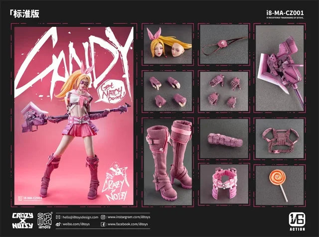 1/6 Scale I8TOYS CANDY I8-MA-CZ001/002 Beautiful Strong Sexy Female Soldier Complete Set Full Set Fit In Stock Action Figure Toy