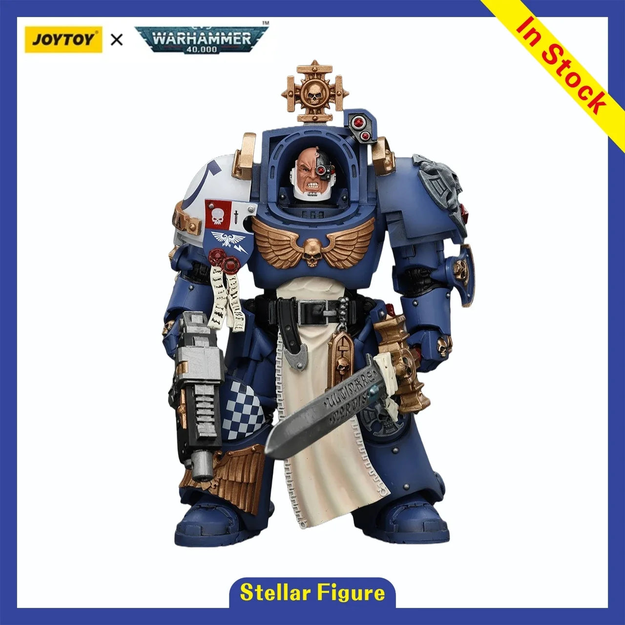 [SF] JOYTOY 1/18 Action Figure Warhammer 40K  Ultramarines Captain in Terminator Armour  Prime Model Toy Gift