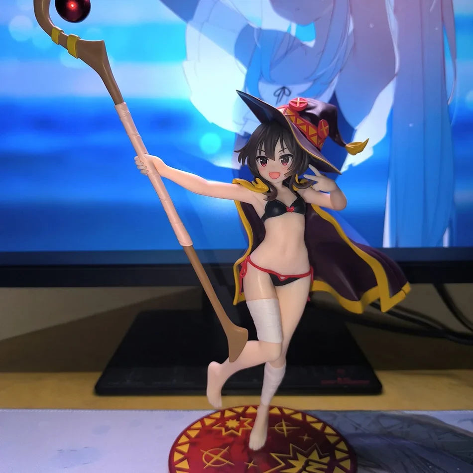 Original Genuine TAITO God's Blessing on This Wonderful World 18cm Megumin Action Figure Cute Figurine For Girls Birthday Gift