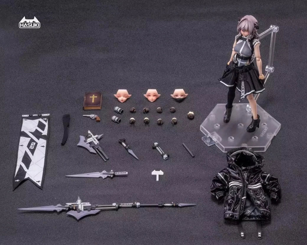In Stock Hasuki Pocket Art PA009 SP 1/12 Succubus Nun Friede Women Soldier Anime Action Figure Toys Models Collectible PVC Gift