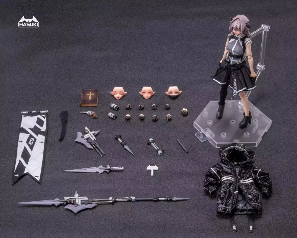 In Stock Hasuki Pocket Art PA009 SP 1/12 Succubus Nun Friede Women Soldier Anime Action Figure Toys Models Collectible PVC Gift