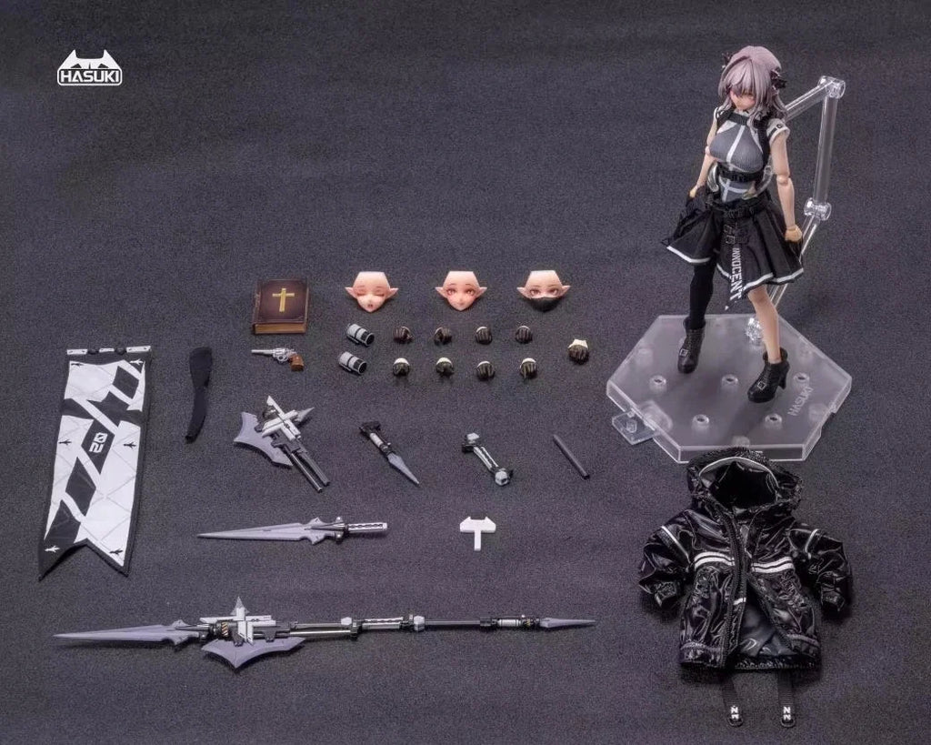 In Stock Hasuki Pocket Art PA009 SP 1/12 Succubus Nun Friede Women Soldier Anime Action Figure Toys Models Collectible PVC Gift
