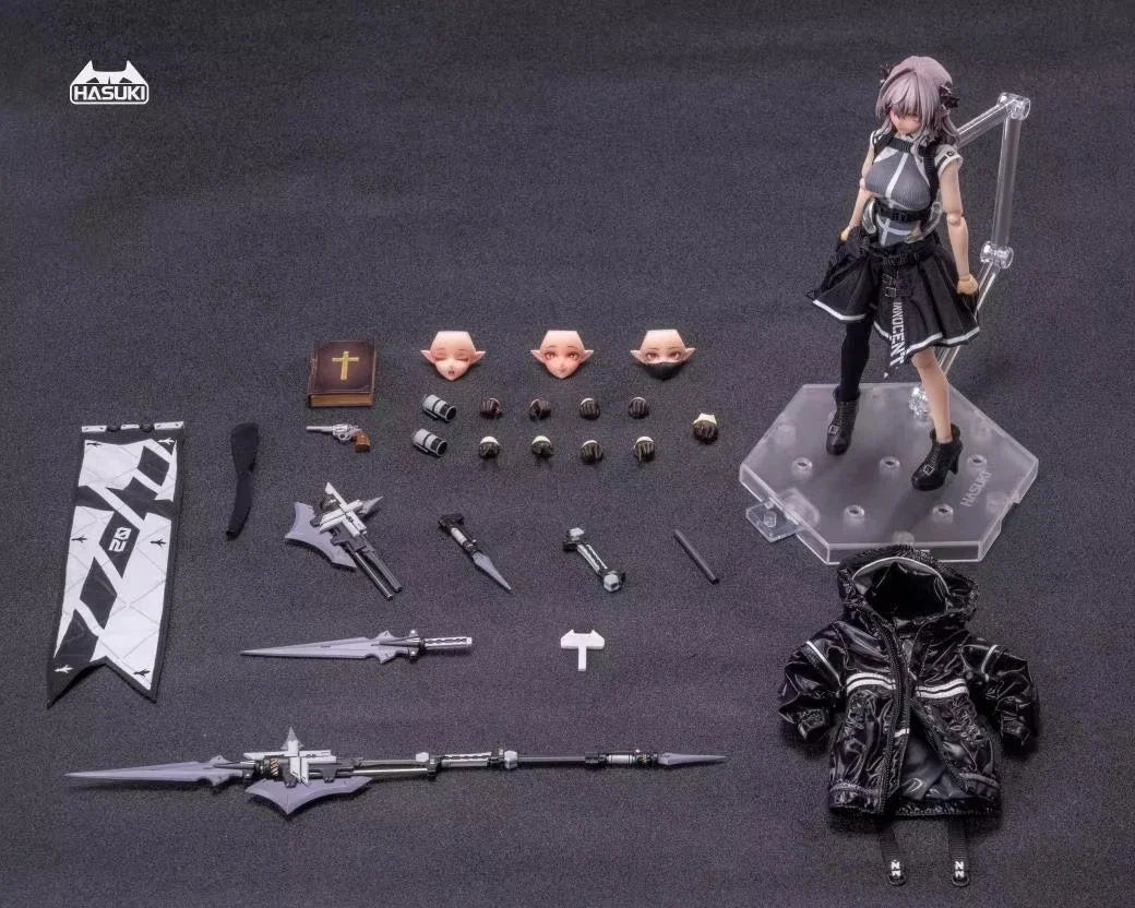 In Stock Hasuki Pocket Art PA009 SP 1/12 Succubus Nun Friede Women Soldier Anime Action Figure Toys Models Collectible PVC Gift