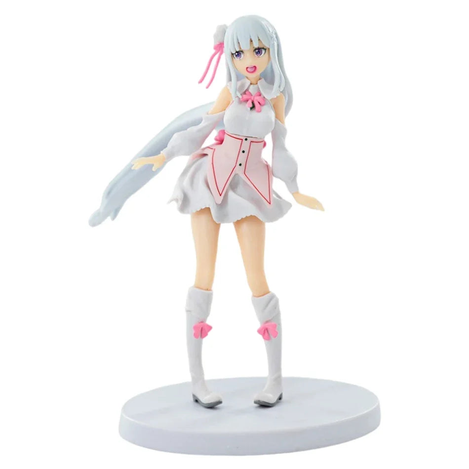 Re:Life In A Different World From Zero 17cm Anime Figure Emilia Memory Snow Magical Girl Kawaii PVC Peripheral Model Toys Gifts