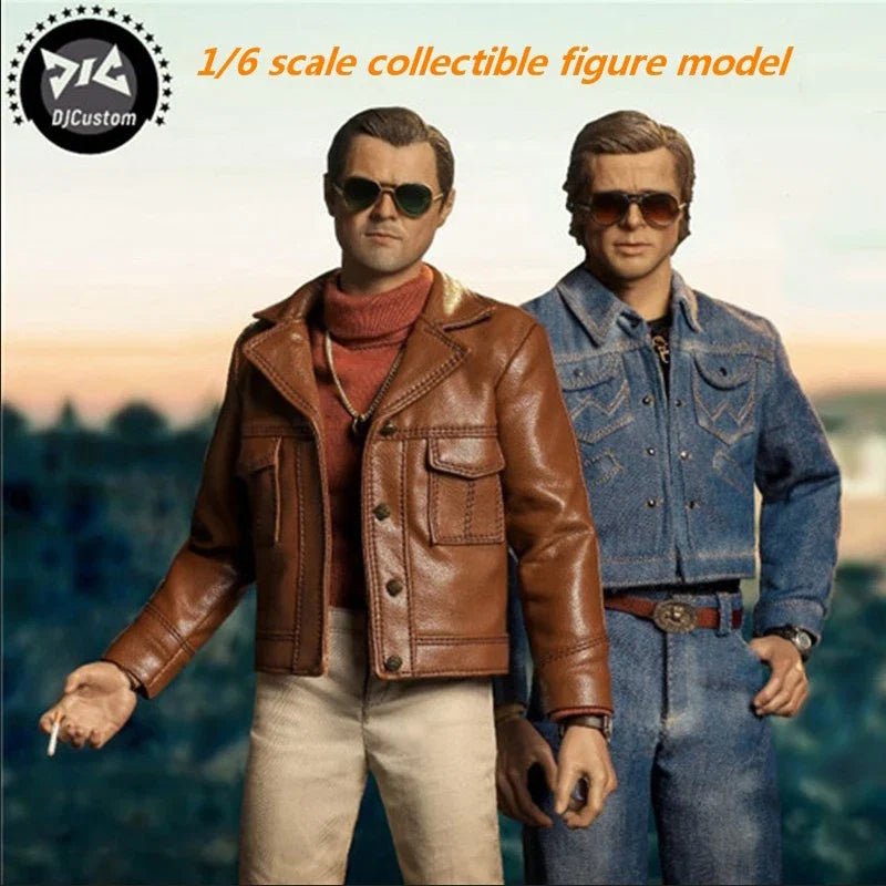 DJCUSTOM NO-16005 1/6 Men Soldier Brad Pitt Leonardo Dicaprio Retro Double Suit Full Set 12" Action Figure Model Body Toys