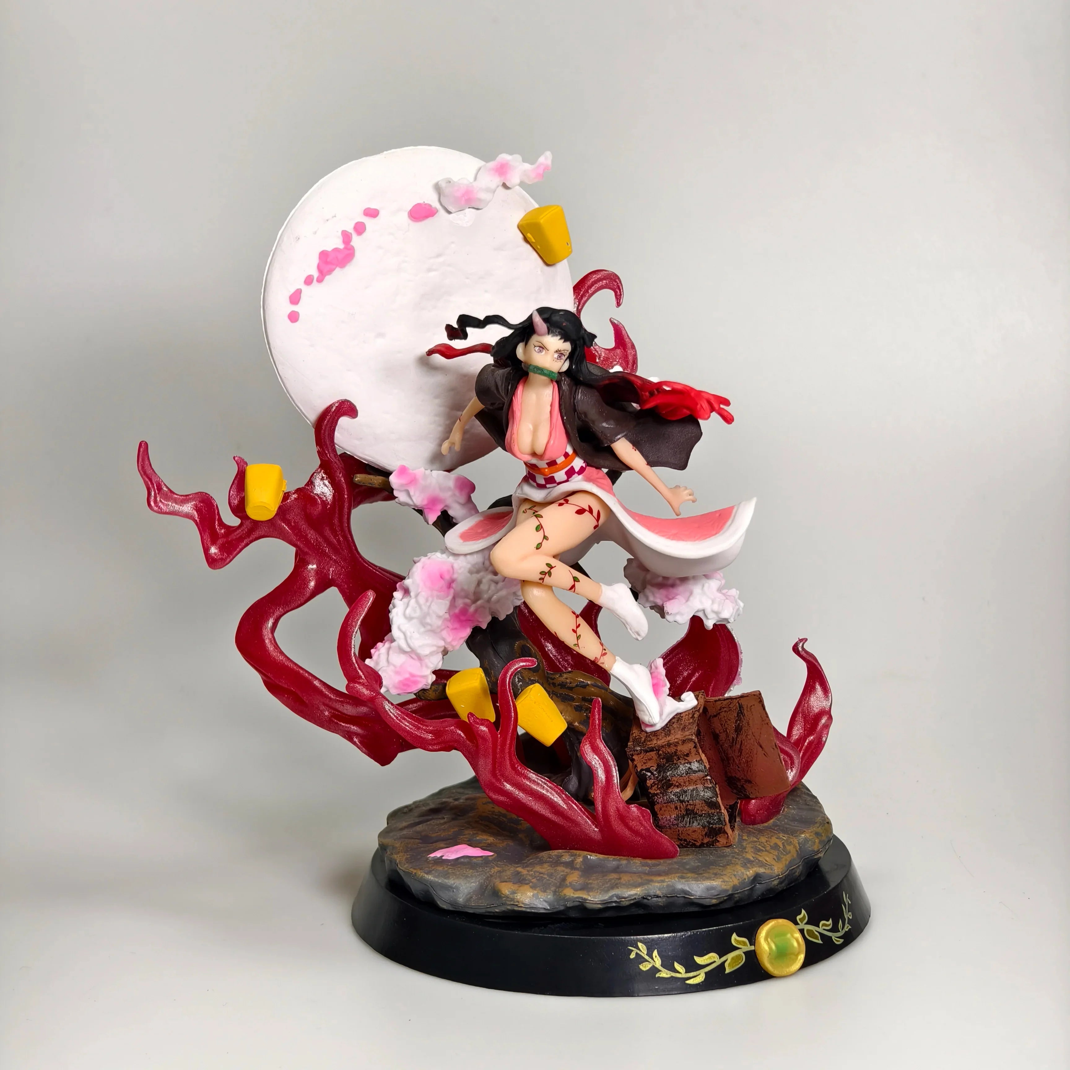 2025 New Blood Breaking Mi Bean Handmade Ghost Slayer Blade Magic Cube Stove Door Statue Anime Desktop Decoration Ornament