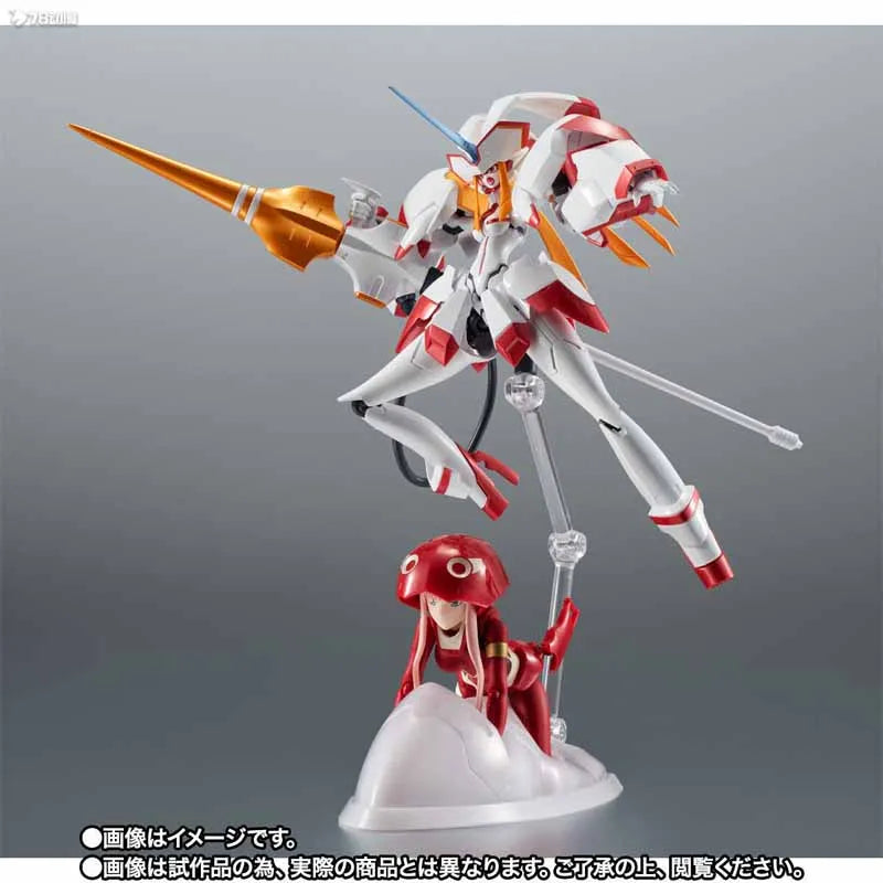 Bandai Original S.H.Figuarts Strelizia & ZERO TWO The 5th Anniversary Anime Figures Toys for Boys Christmas Gift Model Ornaments