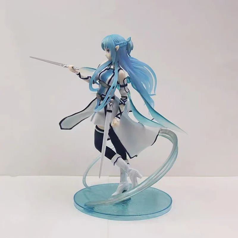 23cm Sword Art Online Yuuki Asuna Anime Figure Titania Action Figure Asuna Yuuki Figurine Adult Collection Model Doll Toys Gifts