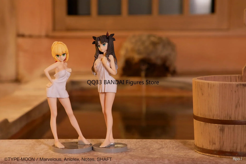 Bandai Ichiban Kuji Fate/EXTRA Last Encore Tohsaka Rin Nero Bath Towel Ver. Anime Action Figure Desktop Ornaments Model Gift