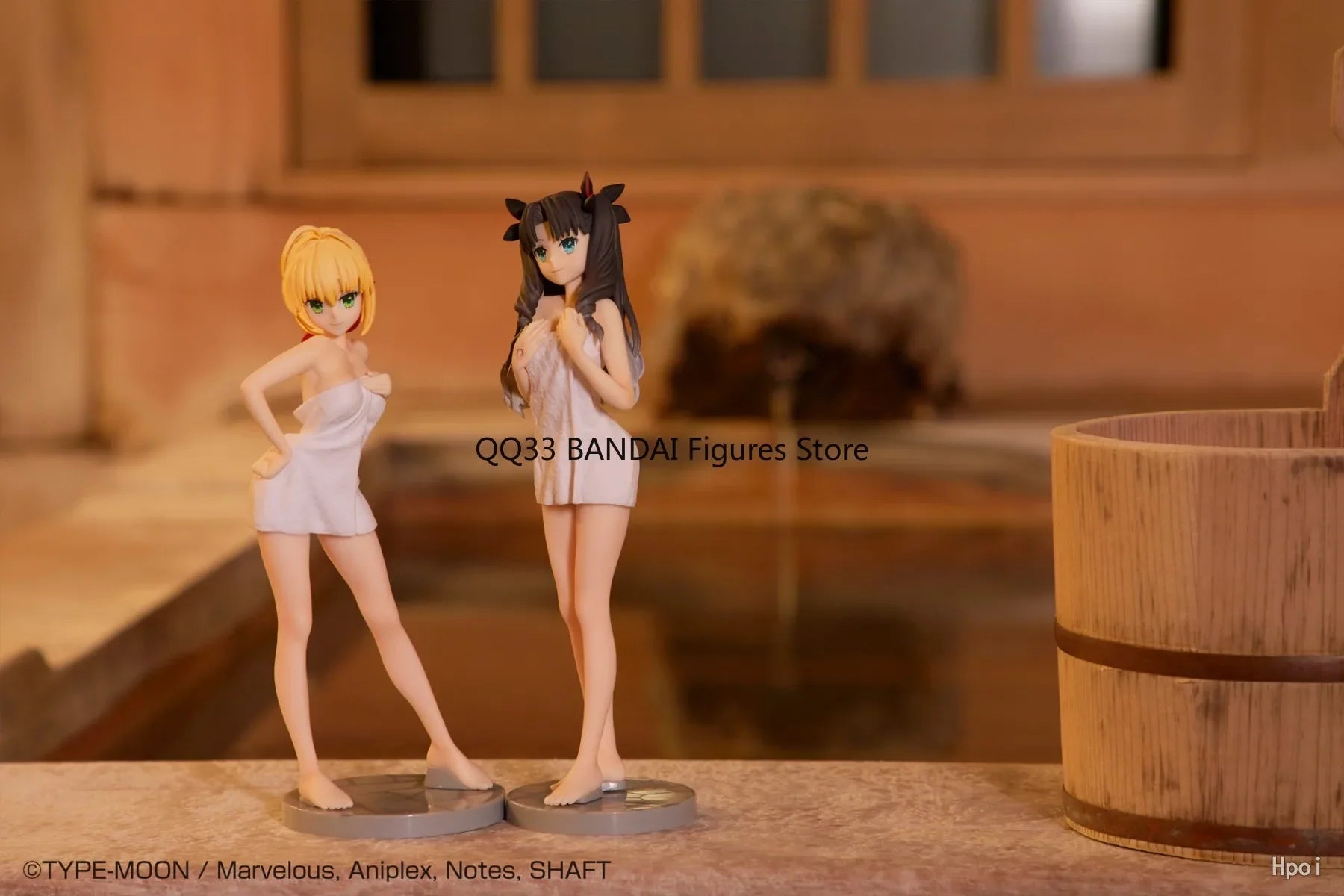 Bandai Ichiban Kuji Fate/EXTRA Last Encore Tohsaka Rin Nero Bath Towel Ver. Anime Action Figure Desktop Ornaments Model Gift