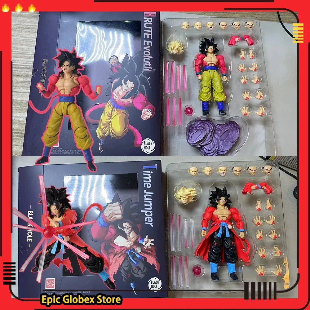 New Black Hole Dragon Ball Z Action Figure SHF Super Saiyan 4 GT SSJ4 Untamed Power Son Goku Anime Figure Model Statue Toy Gift