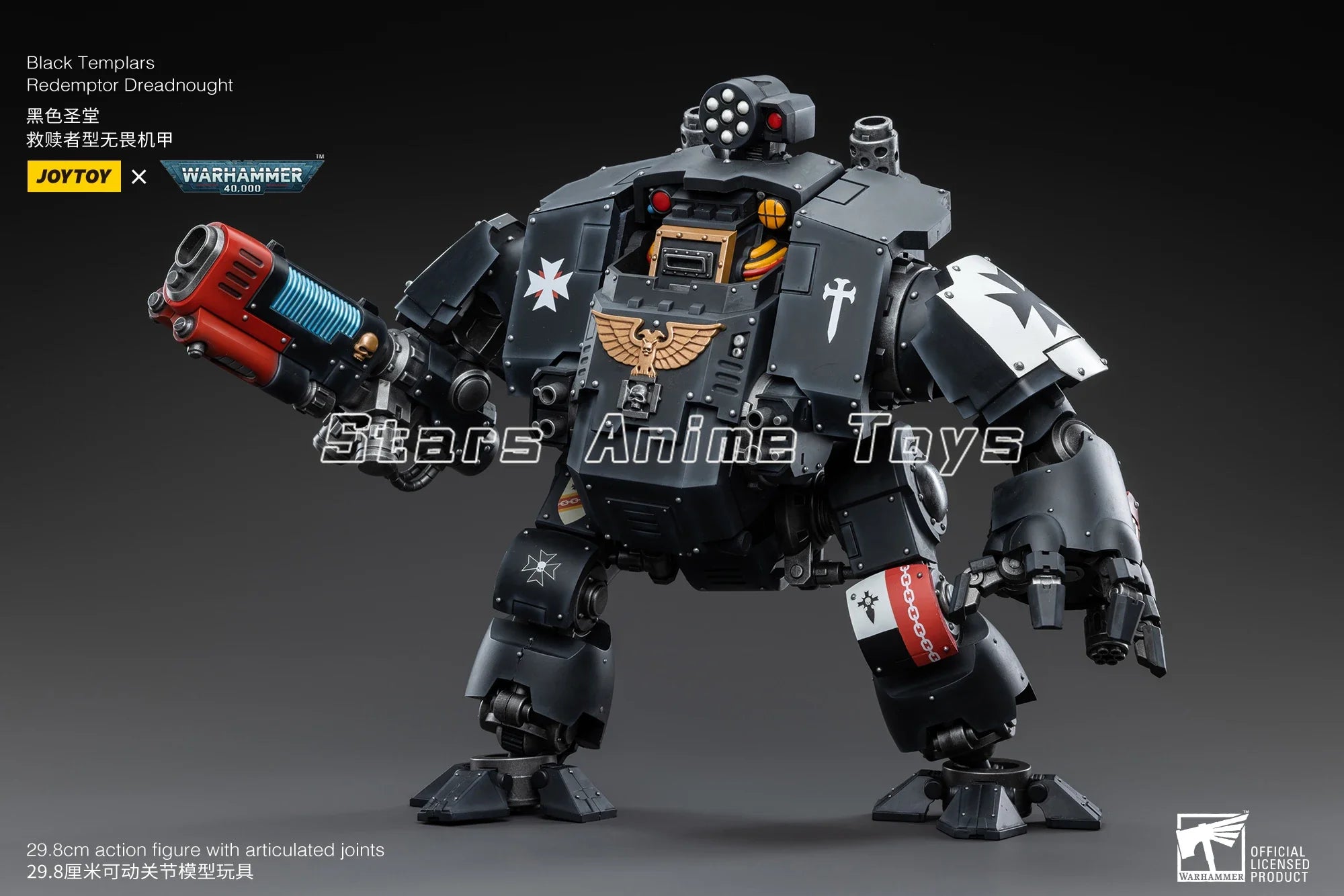 JOYTOY Warhammer 40000 Black Templars Redemptor Dreadnought 1/18 Action Fique Original