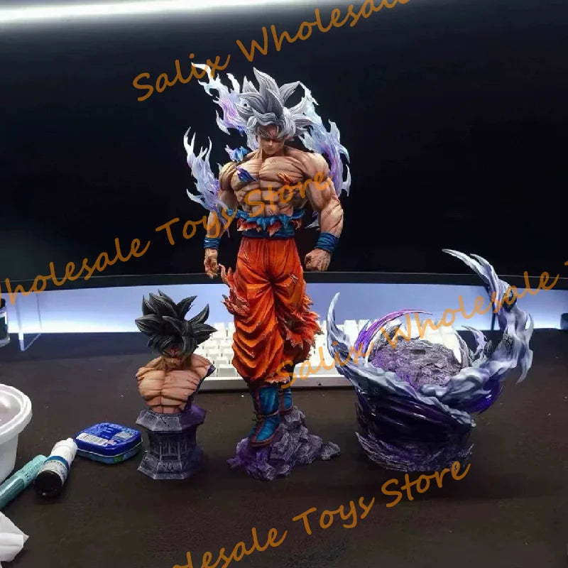 LK Factory Dragon Ball Anime 42cm Ultra Instinct Son Wukong Gk Model Trending Toys Surroundings Action Figure Collectible Toys