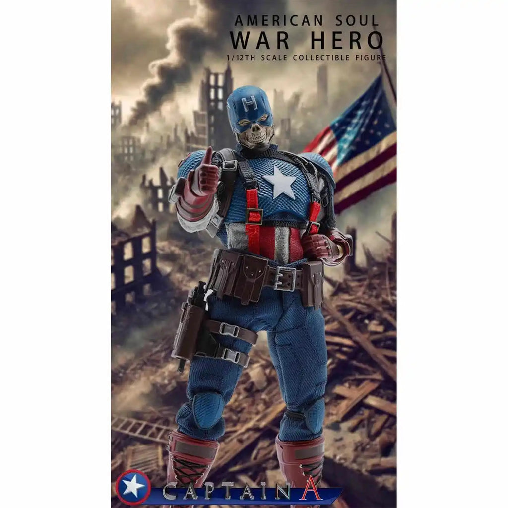 War Hero Action Figure Captain American Soul 1/12 Scale Collectible JMToys JM003 Anime Model Toys for Boys Gifts Original Box