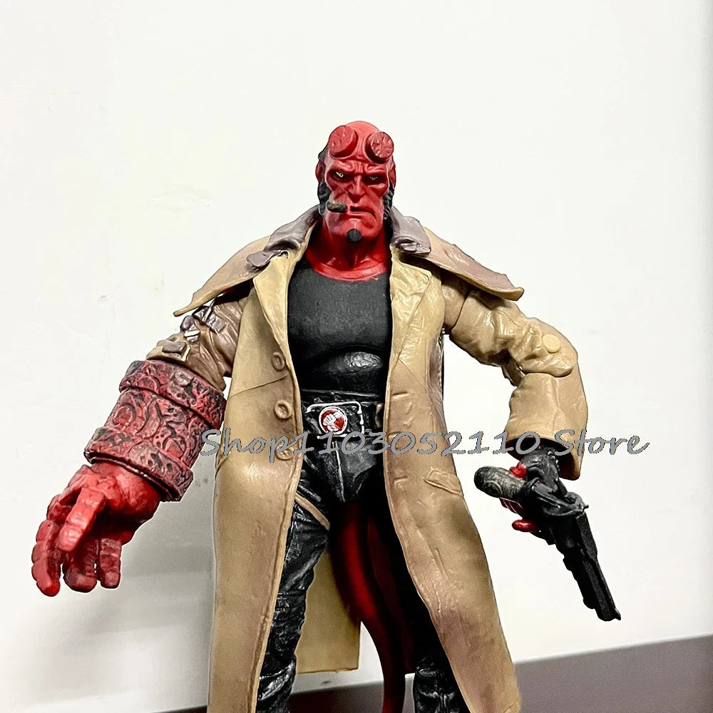 Hellboy Figure Anime Trenchcoat Variant Hellboy Samaritan  PVC Figure Model Toy Doll Christmas Gift