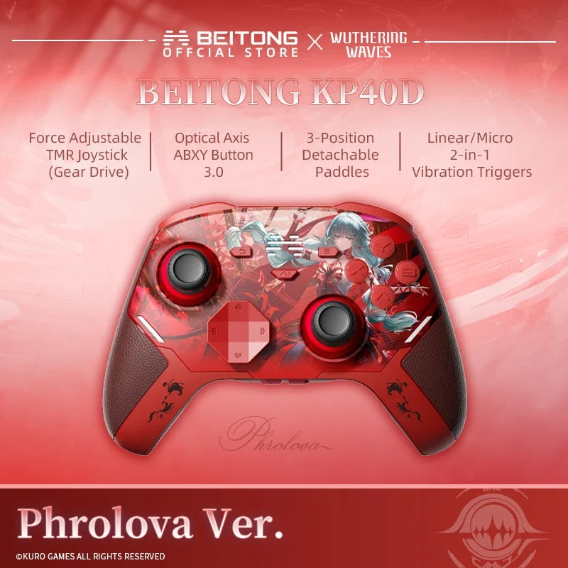 BEITONG Wuthering Waves - Phrolova Ver KP40D Elite Controller Hall/Micro Vibration Trigger Force Adjustable TMR Joystick