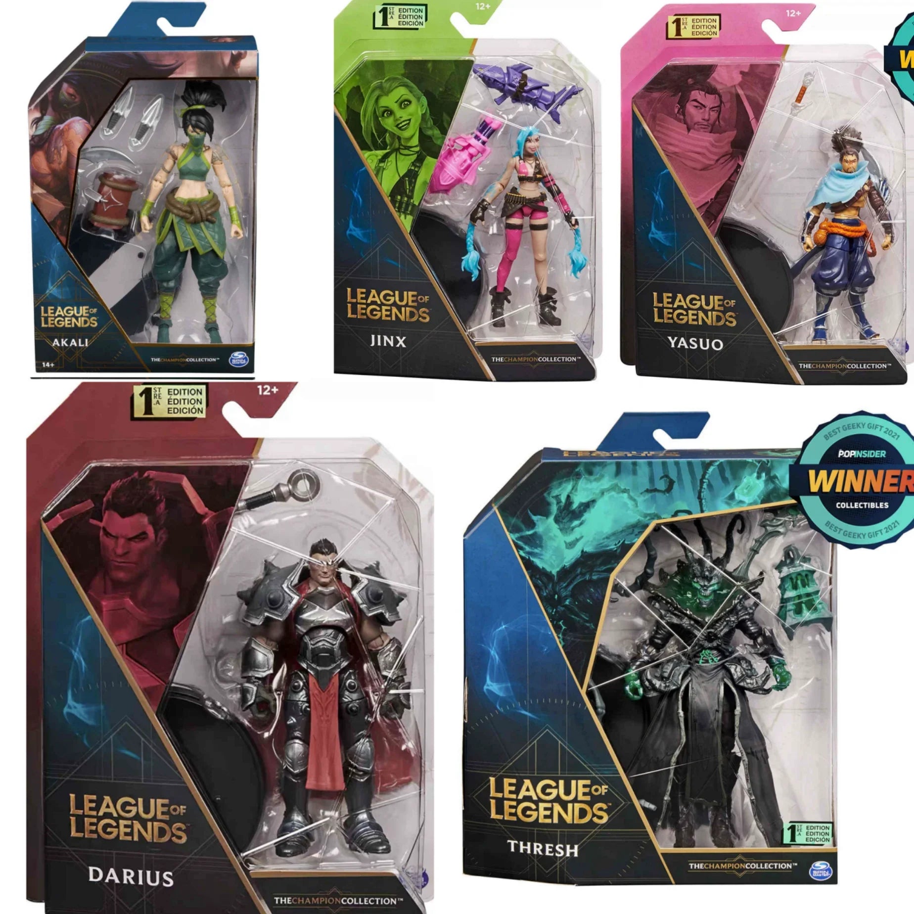League Of Legends The Champion Collection Jinx Darius Yasuo Thresh Zed Classic Games Action Figure Die Cast True Weaponry Toy