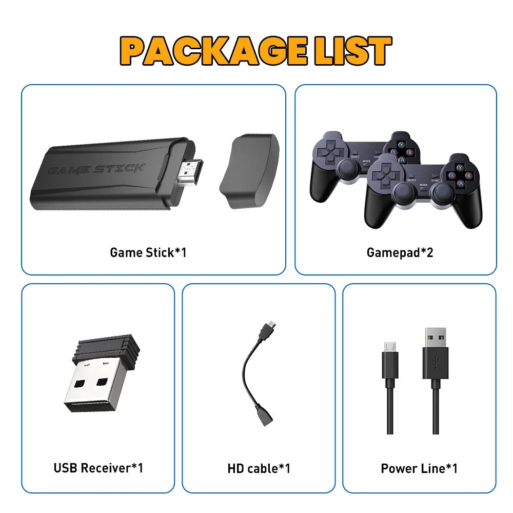 2024 New Game Stick Retro Game Console Super Console S2 Pro with 10000 Games 15 Emulators for PS1/GB/FC/MD/GBA Video Game Player