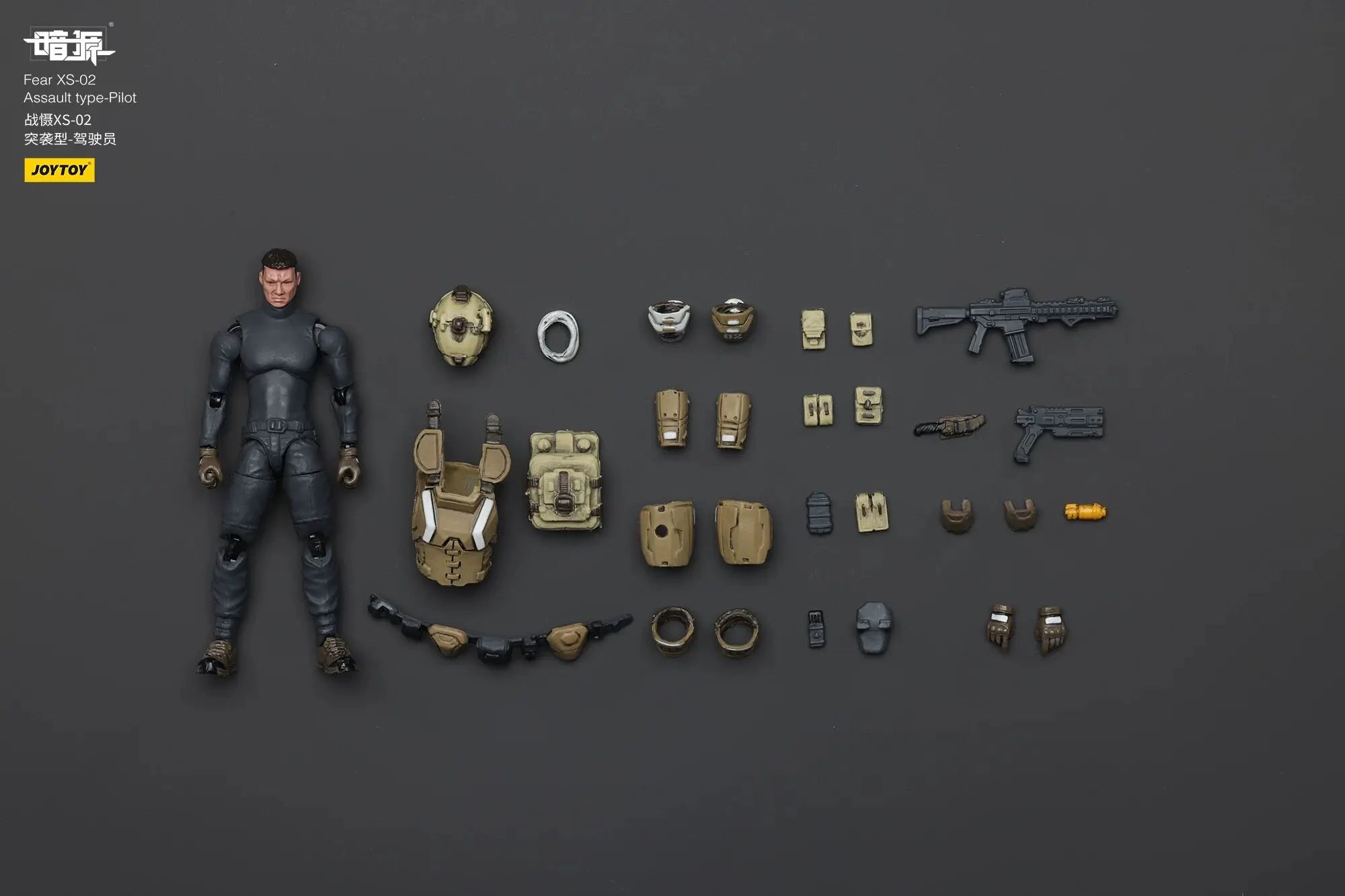 JOYTOY Dark Source Fear XS-02 Angriffstyp-Pilot Actionfigur Puppe Modell Geschenk Dekoration Sammlung