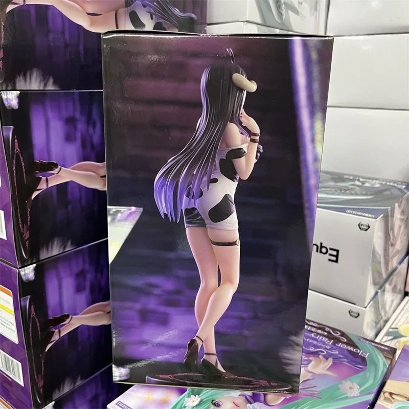 Original FuRyu Trio-Try-iT Figure Overlord Albedo Mini Dress, Cow Print Ver. Garage Kit Collection Series Anime Figure toy
