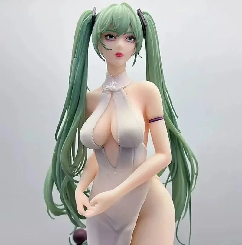 42cm Hatsune Miku Green Hair Princess Virtual Singer Girl Figure Model Statue Boys Collection Desktop Decoration Ornament Toys