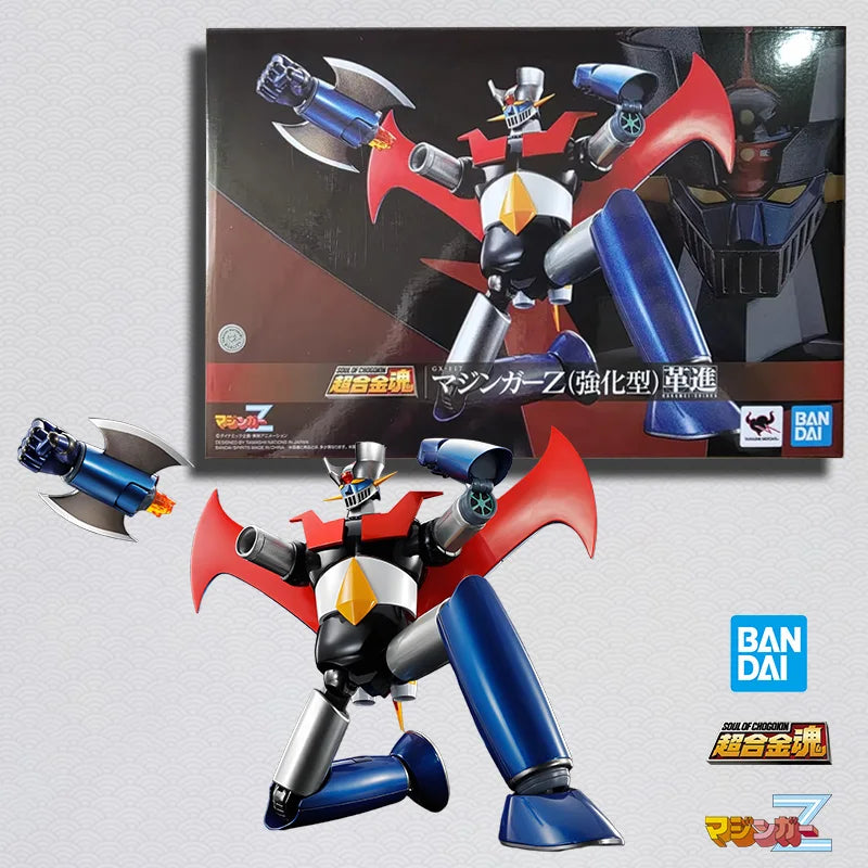 Original Genuine Model BANDAI Soul of Chogokin Gx-117 Mazinger Z 16cm Kakumei Shinka Power Up Character Model Gift Collection