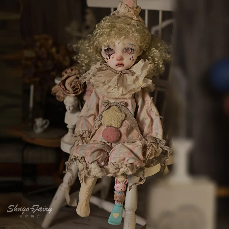 Original BJD 6 Points 6 Sd Doll Sekino Clown Makeup Circus Doll Costume Personalized Custom Figurine Genuine Model Gifts