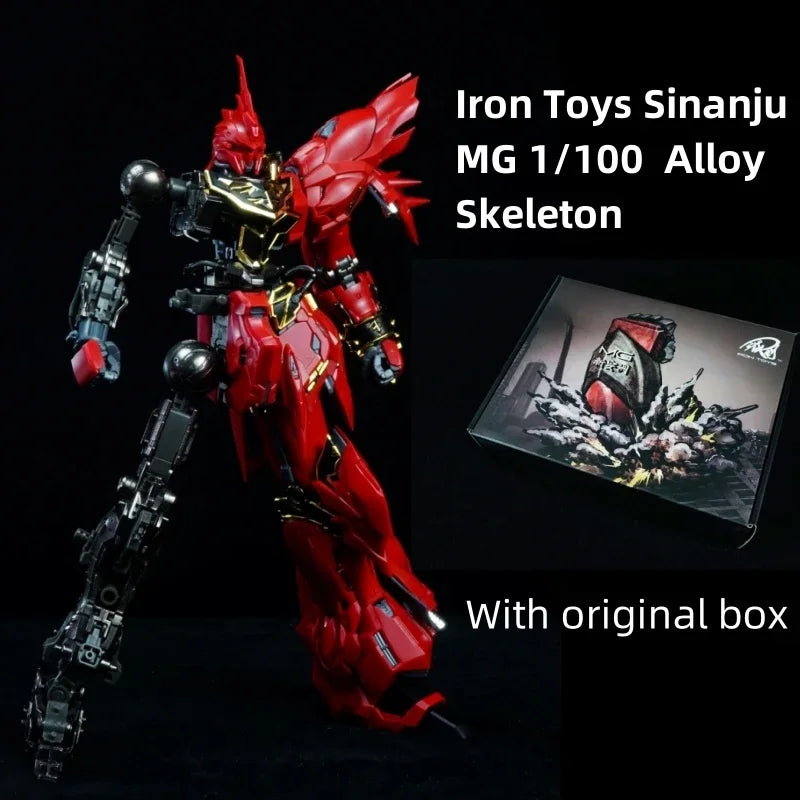 Iron Toys Metal Frame Parts for Sinanju 1/100 MG MSN-06S Alloy Skeleton Assembly Action figure Accessories With original box